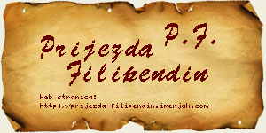 Prijezda Filipendin vizit kartica